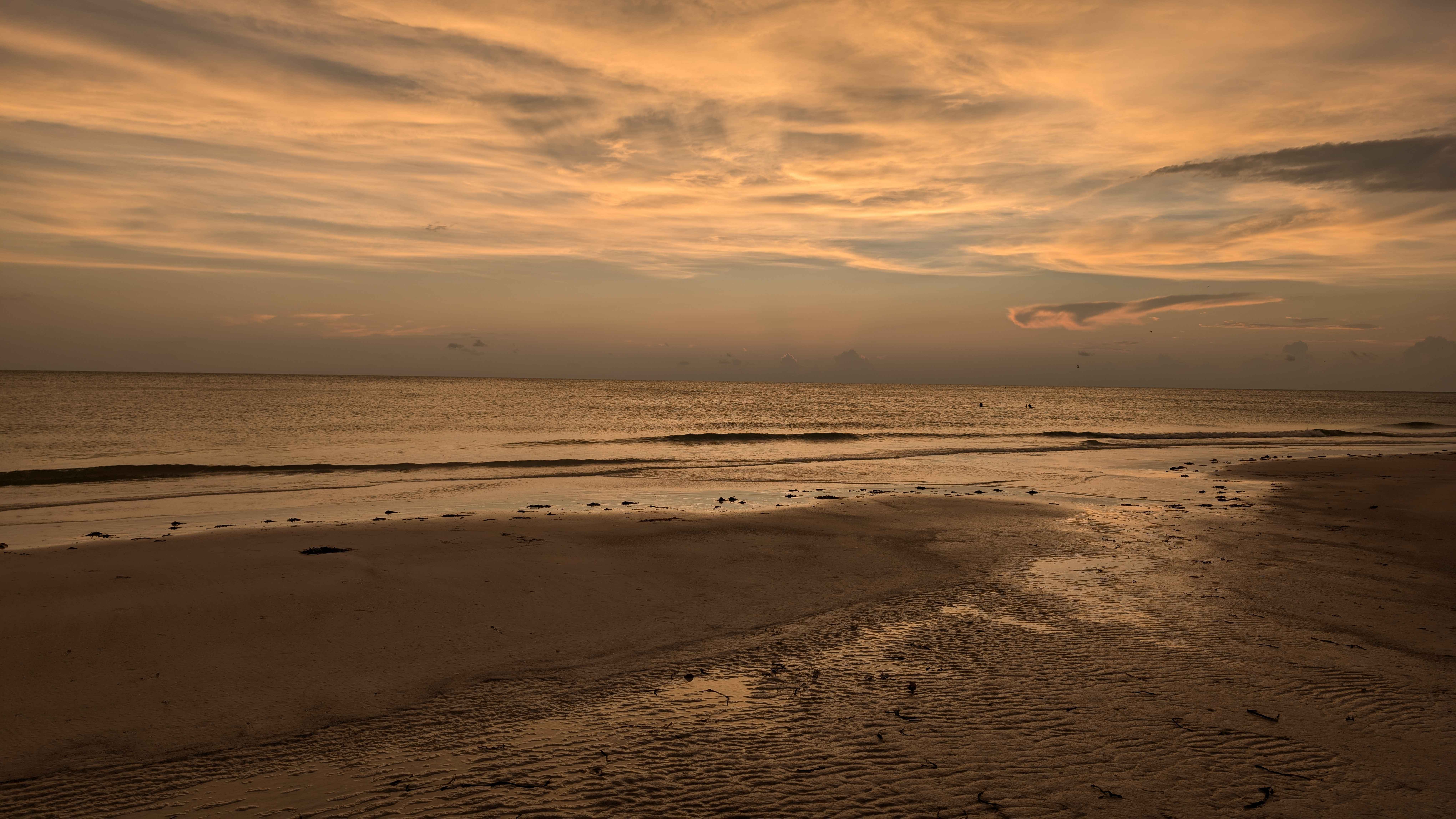 Sunset by beach